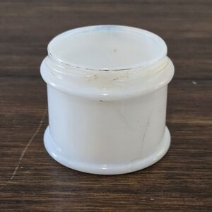 VTG 30s Hazel Atlas White Milk Glass Mini Makeup Container No Lid Flaw